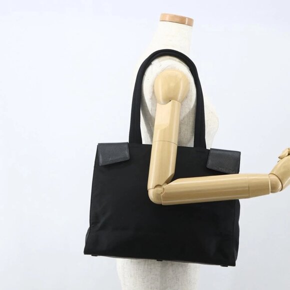 PRADA Tote Bag Nylon Black Silver Auth 151507 - Picture 14 of 16